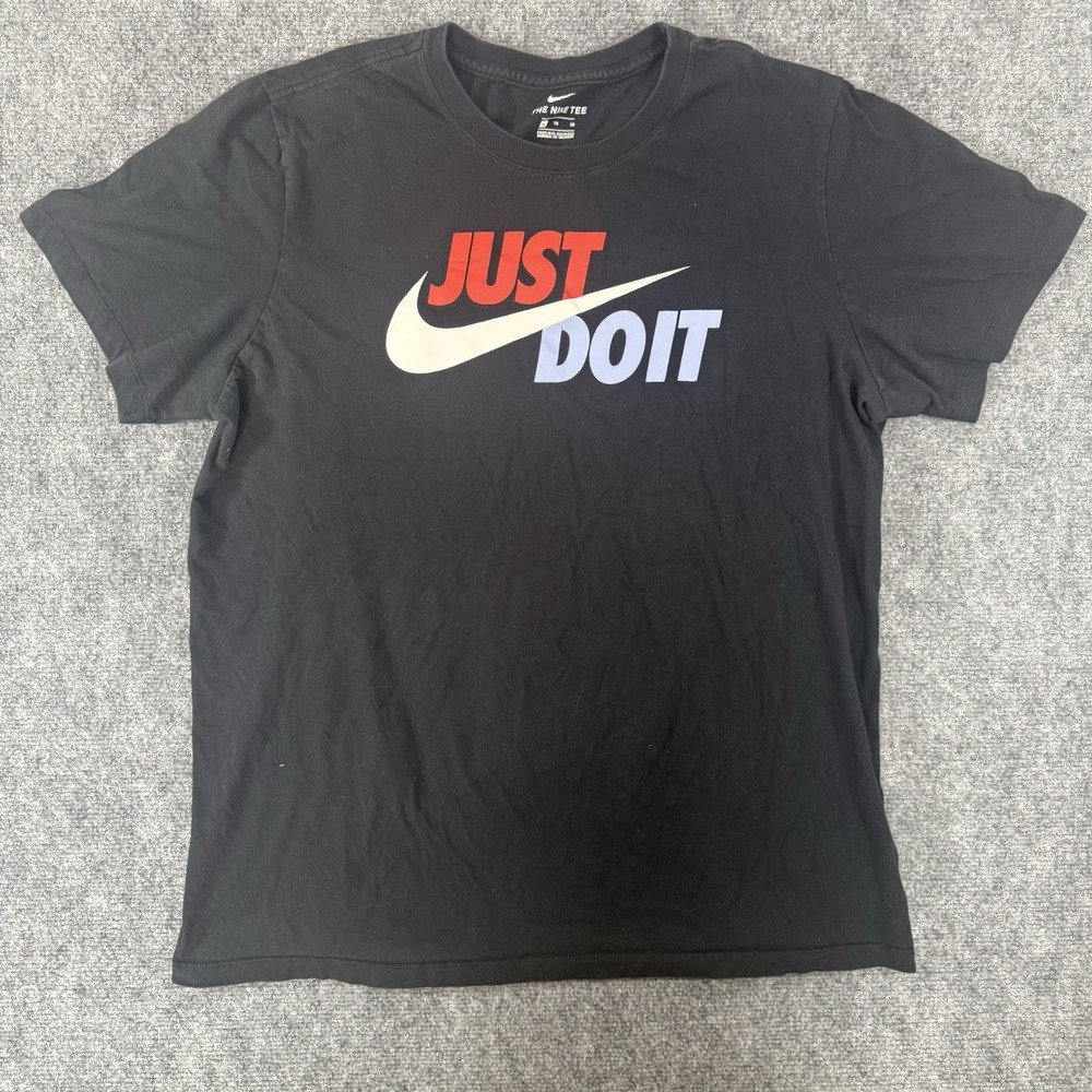 Nike - Just Do It - Men's T-Shirt - Size XL Black